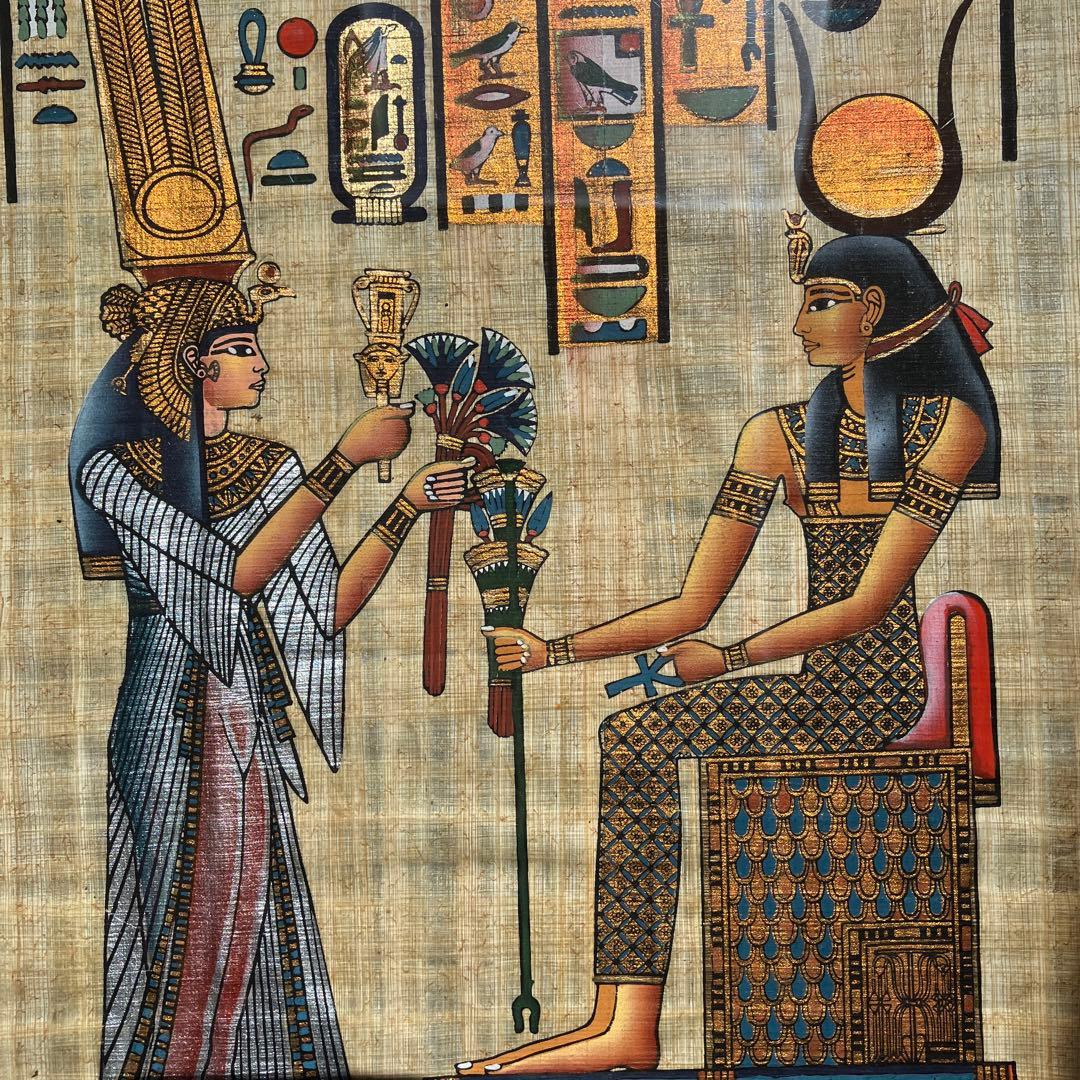 中東で購入した額入りパピルスの絵