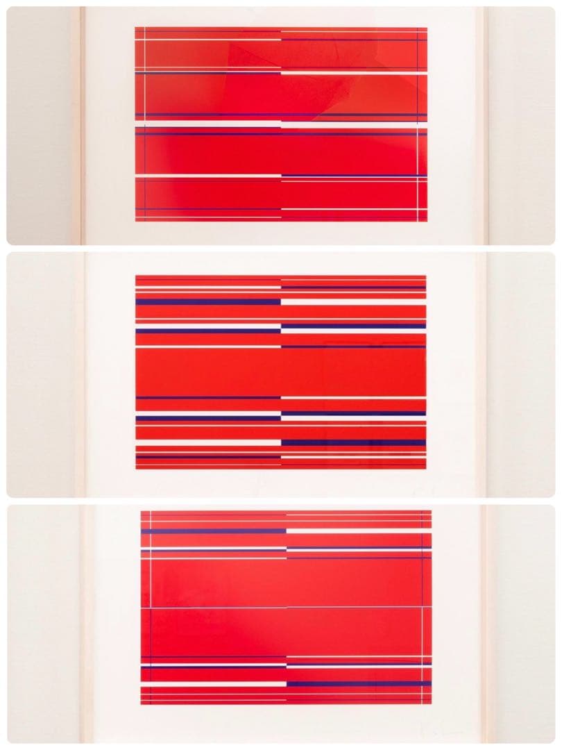 佐藤可士和「B1ポスター LINES#1#2#3」シルクスクリーン 3枚額なし Yahoo!オークション - 【真作保証】佐藤可士和「国立新美術館開催佐藤