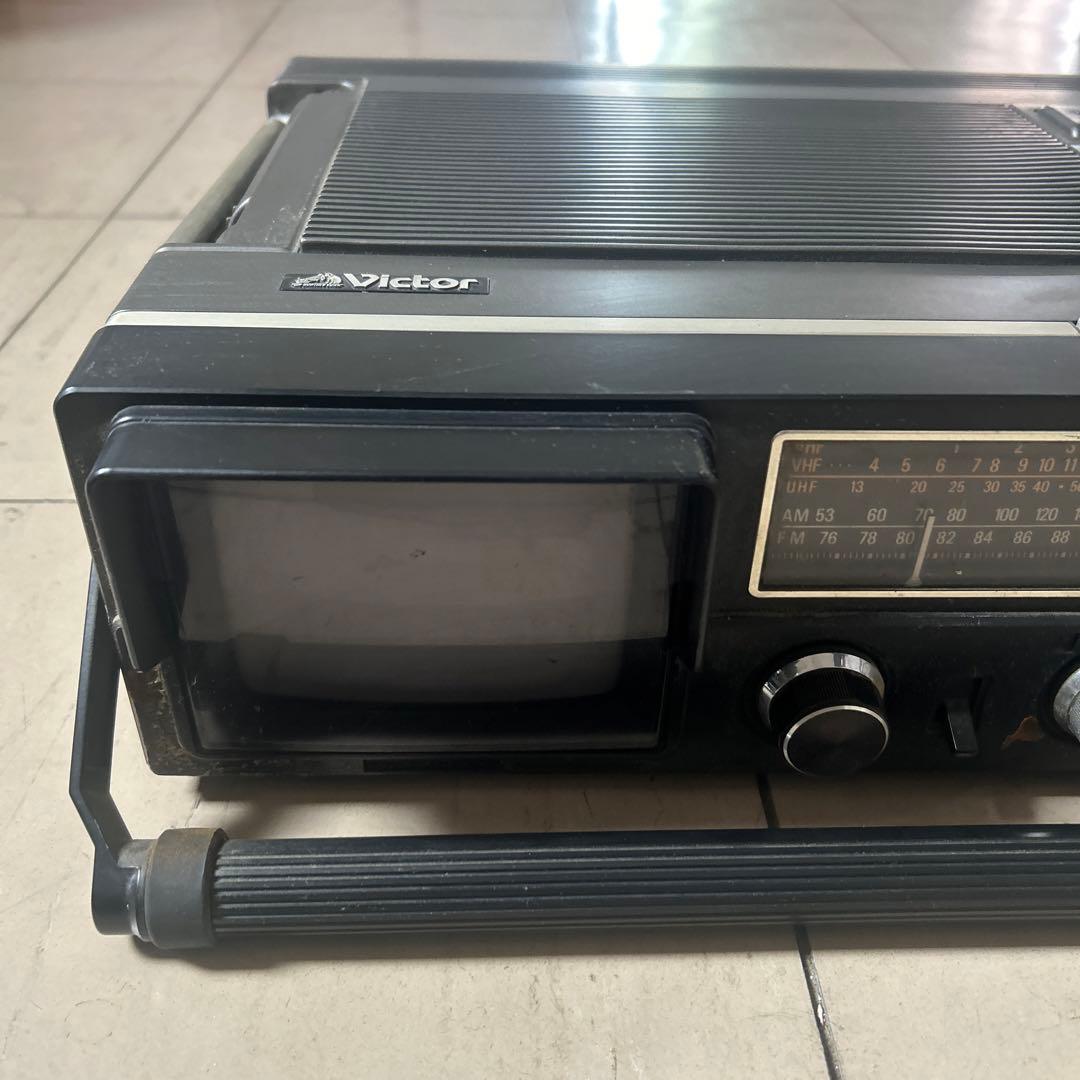 Victor ビクター カラーテレビ付きラジカセ ジャンク 昭和レトロ