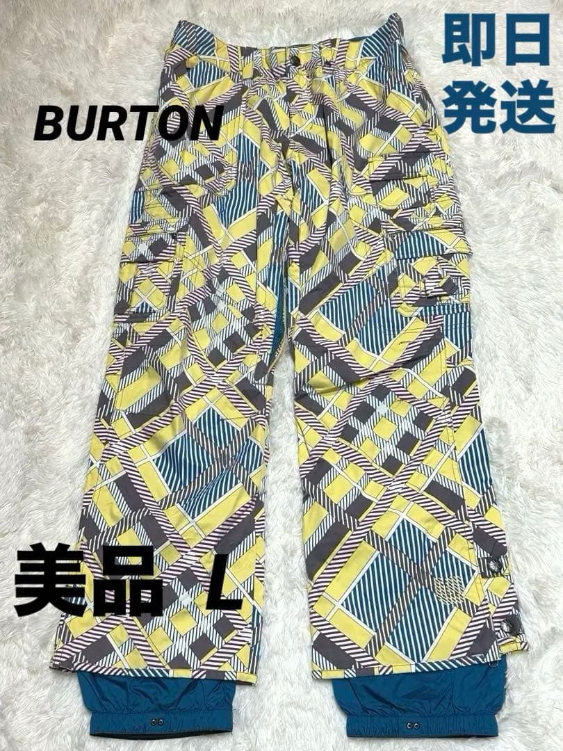 【美品】BURTON バートン スノーボードウェア パンツ チェック柄 メンズL BURTON（バートン） パンツ スノーボード ウェア SOUTHSIDE スリム