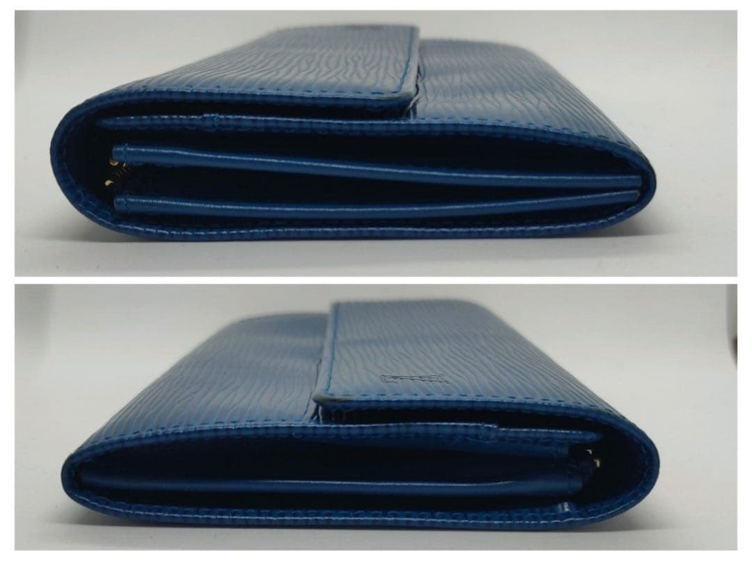 ルイ・ヴィトンエピ 長財布 ブルー ポルトモネ・クレディ M63565