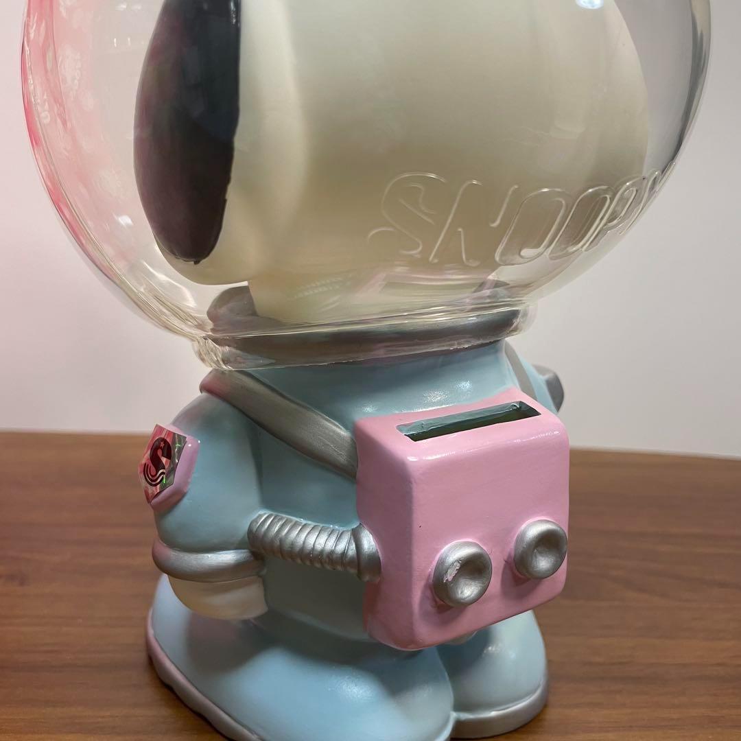 【未使用/廃盤】宇宙服スヌーピー ソフビ レトロ 貯金箱 箱付き