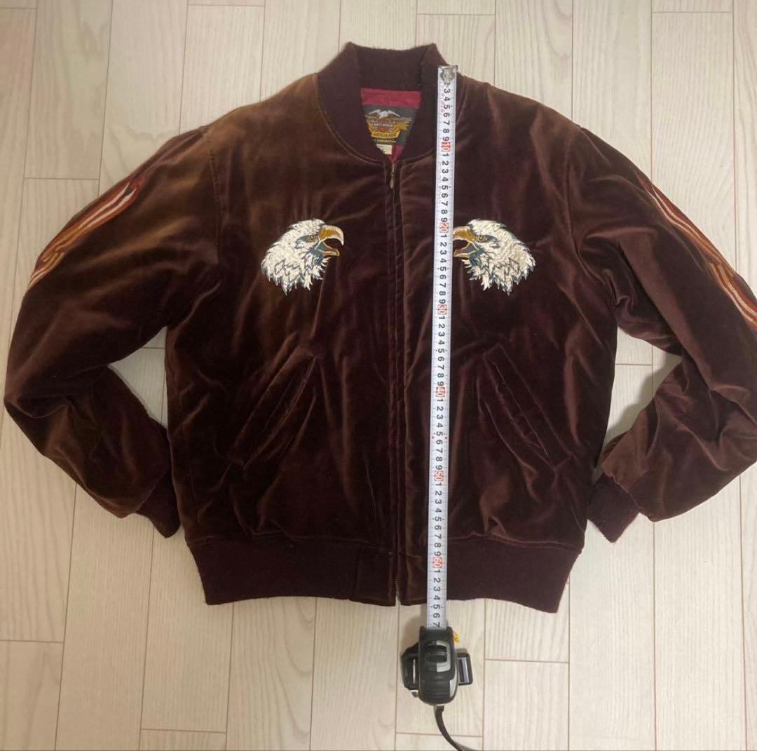 希少90s Harley-Davidson スカジャンベロア別珍 L - メルカリ