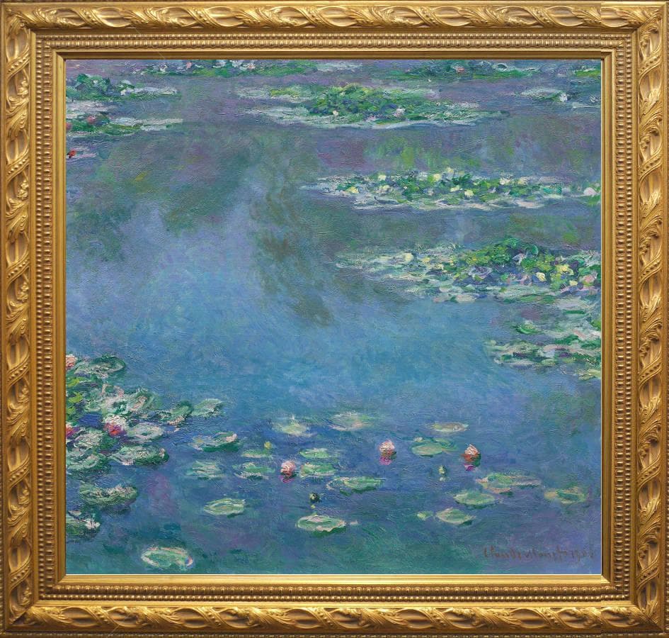 クロード・モネ 『睡蓮』 28×29 複製画 絵画 美術 印象派 油彩画