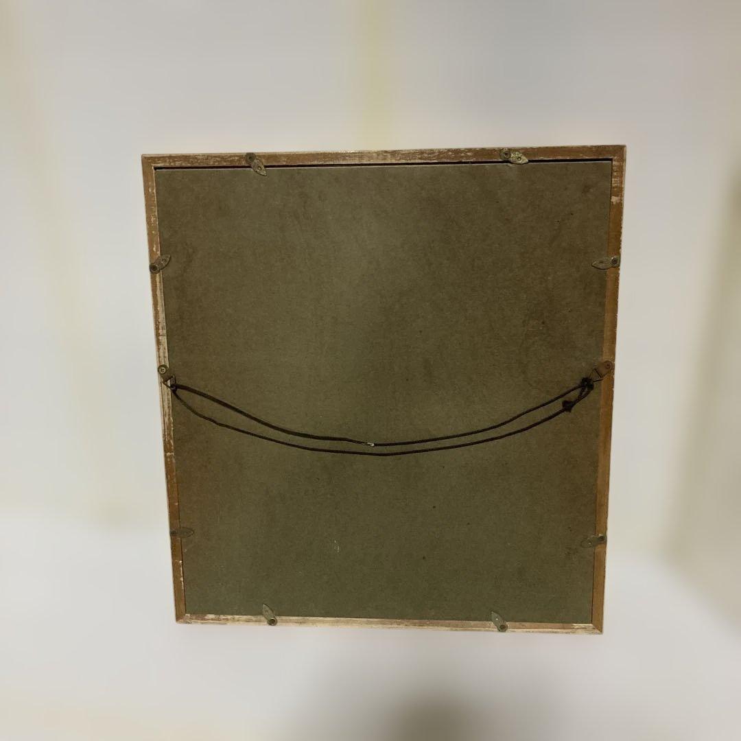 花瓶の花 絵画 黒フレーム付きアゲハちょうの羽で作った物