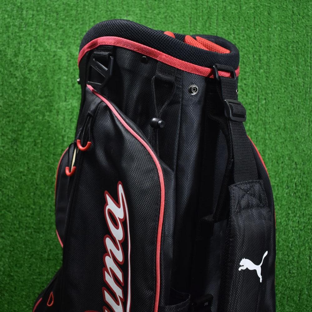 PUMA/プーマ ゴルフ 軽量キャディバッグ9型【黒×赤】美品！ - メルカリ
