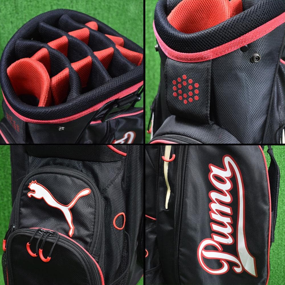 PUMA/プーマ ゴルフ 軽量キャディバッグ9型【黒×赤】美品！ - メルカリ