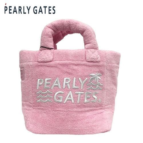 ○★新品未使用　PEARLY GATES　パイルカートバッグ　ピンク系 PEARLY GATES パーリーゲイツ カートバッグ ピンク系 ランク：B 【中古