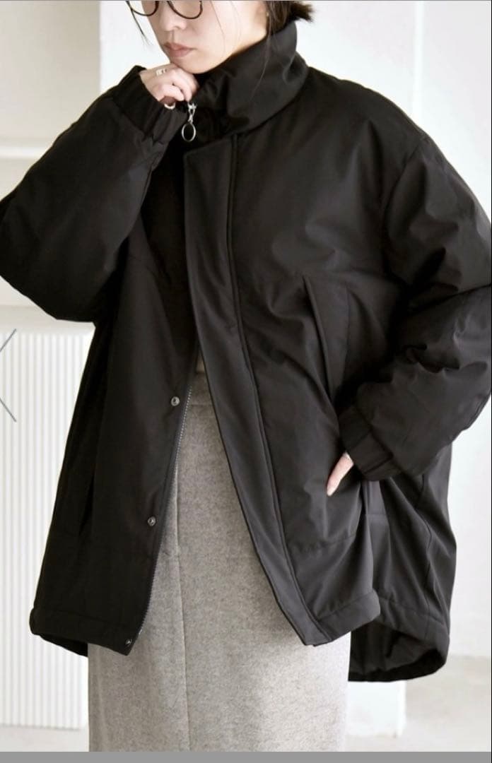 quaranciel:<撥水加工>中綿 スタンドカラーコート新品タグつき quaranciel コート アウター quaranciel:「撥水加工」中綿 スタンド