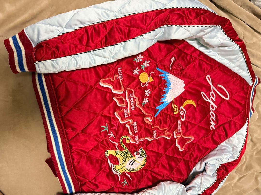 未使用 2面用 別珍 BILLVAN 虎龍鷲 日本限定スカジャン vintage