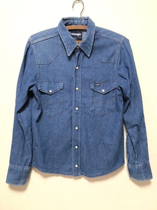 セール キムタク着 80's ラングラー デニムシャツ M ウエスタンシャツ