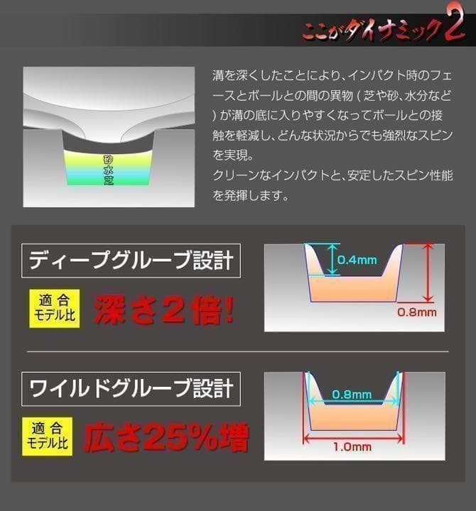 ヘッド2個単品】☆世界最多角溝で超絶スピン! ダイナミクス ハイスピン