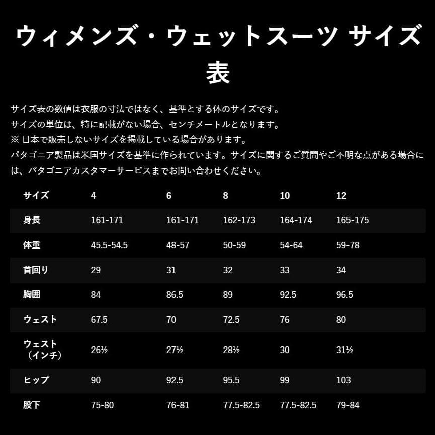 新品・1回着】PATAGONIA パタゴニア ウェットセット 6/8 炭黒/黒