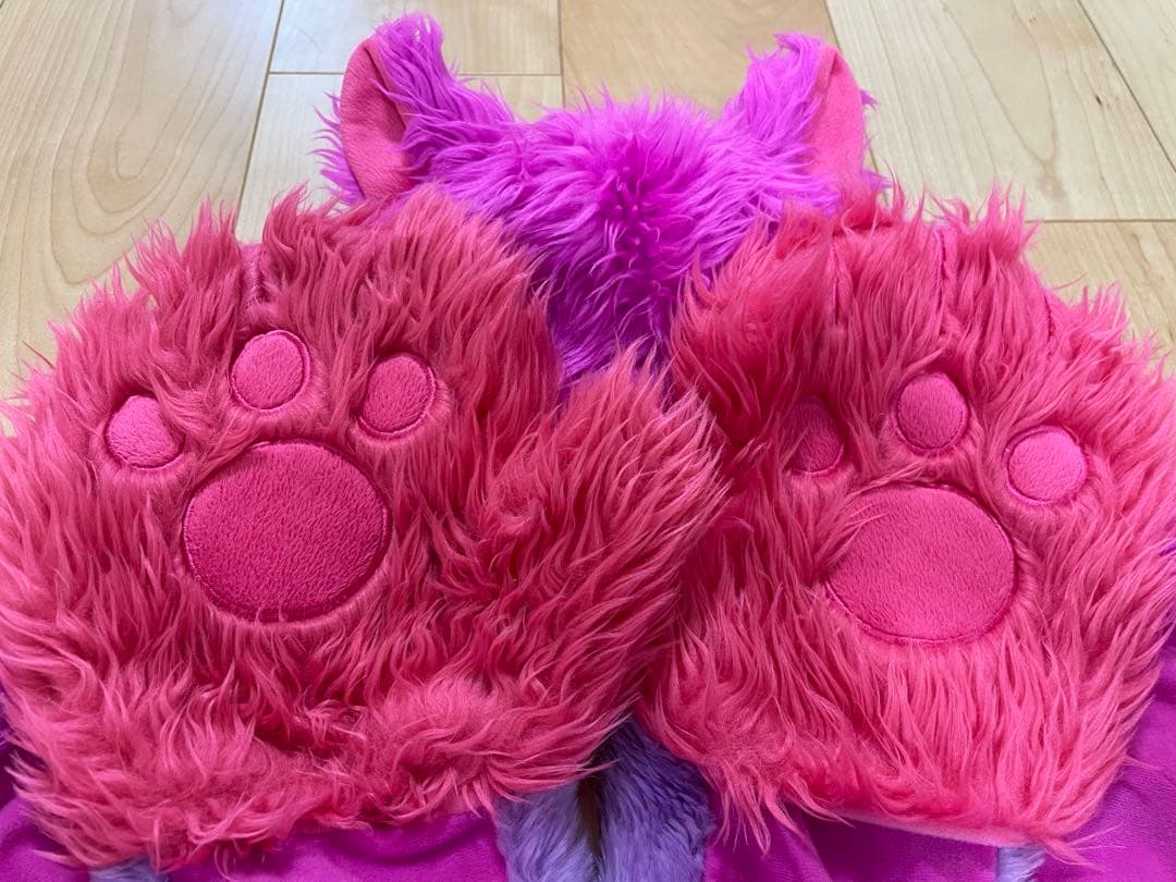 【週末お値下げ中】チェシャ猫　マフラーファンキャップ　ディズニー