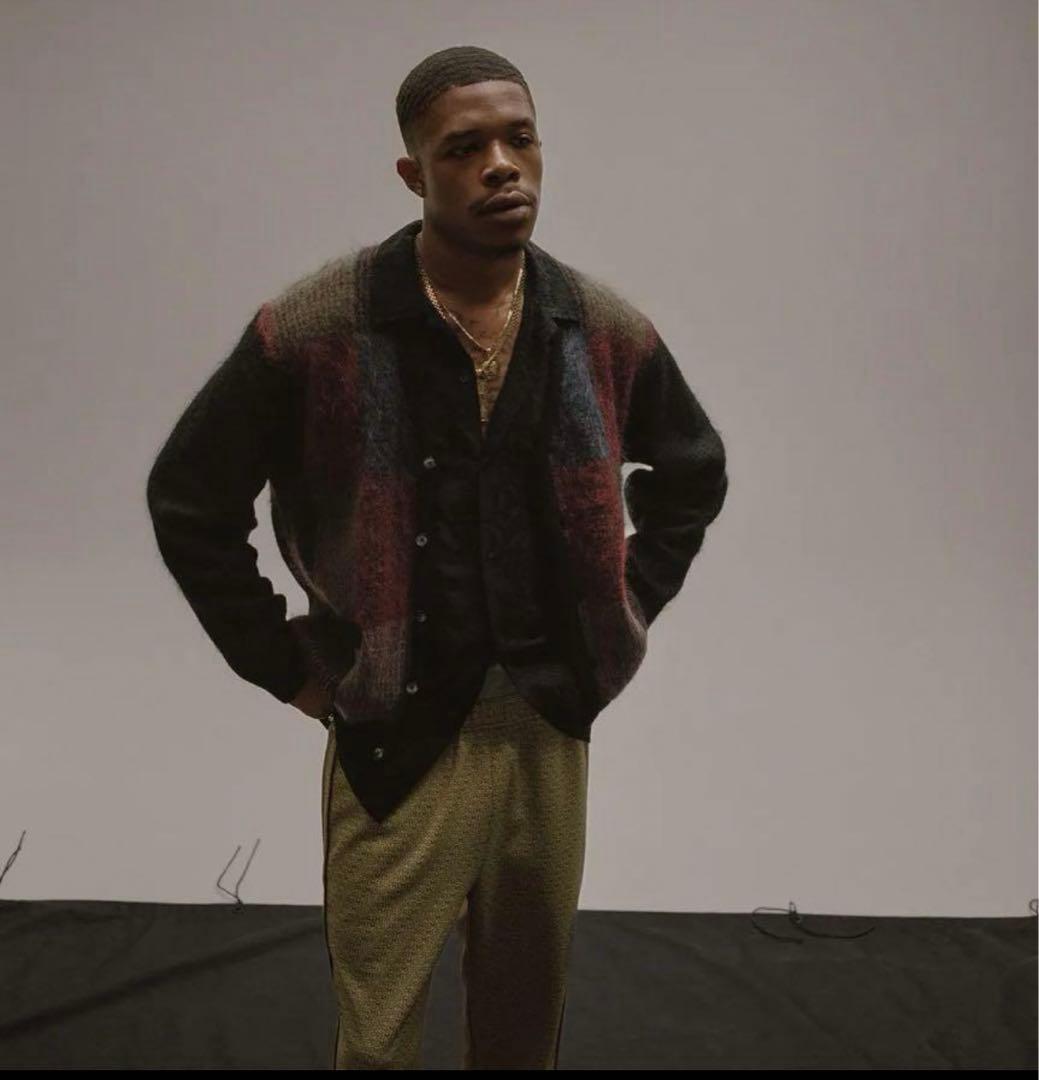 Supreme Brushed Grid Cardigan Black L - メルカリ