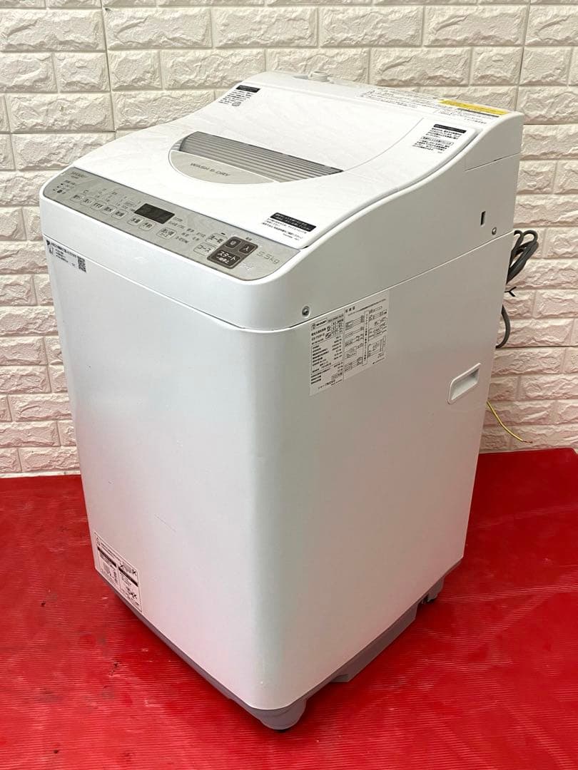 送料無料 シャープ 5.5kg 2022年製 洗濯乾燥機 ES-TX5F-S