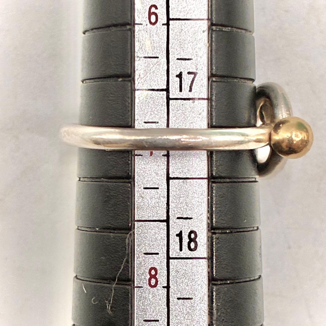 箱、袋付き】オールドティファニー 14号 フック＆アイ ラブノット リング