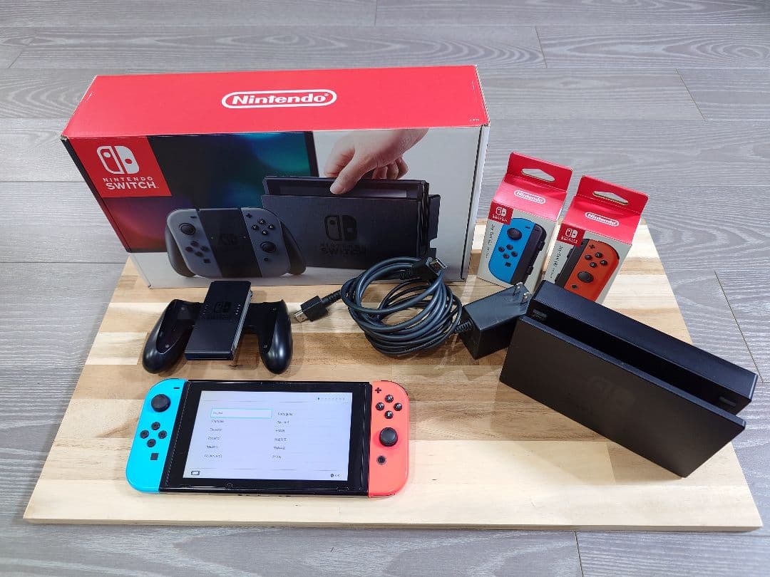 Nintendo Switch 本体グレー ネオンブルー/ネオンレッド - メルカリ