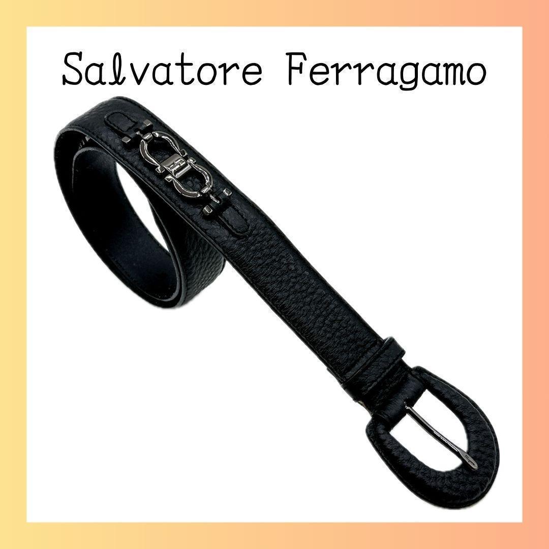 サルヴァトーレ フェラガモ レザー ガンチーニ ベルト ブラック - メルカリ