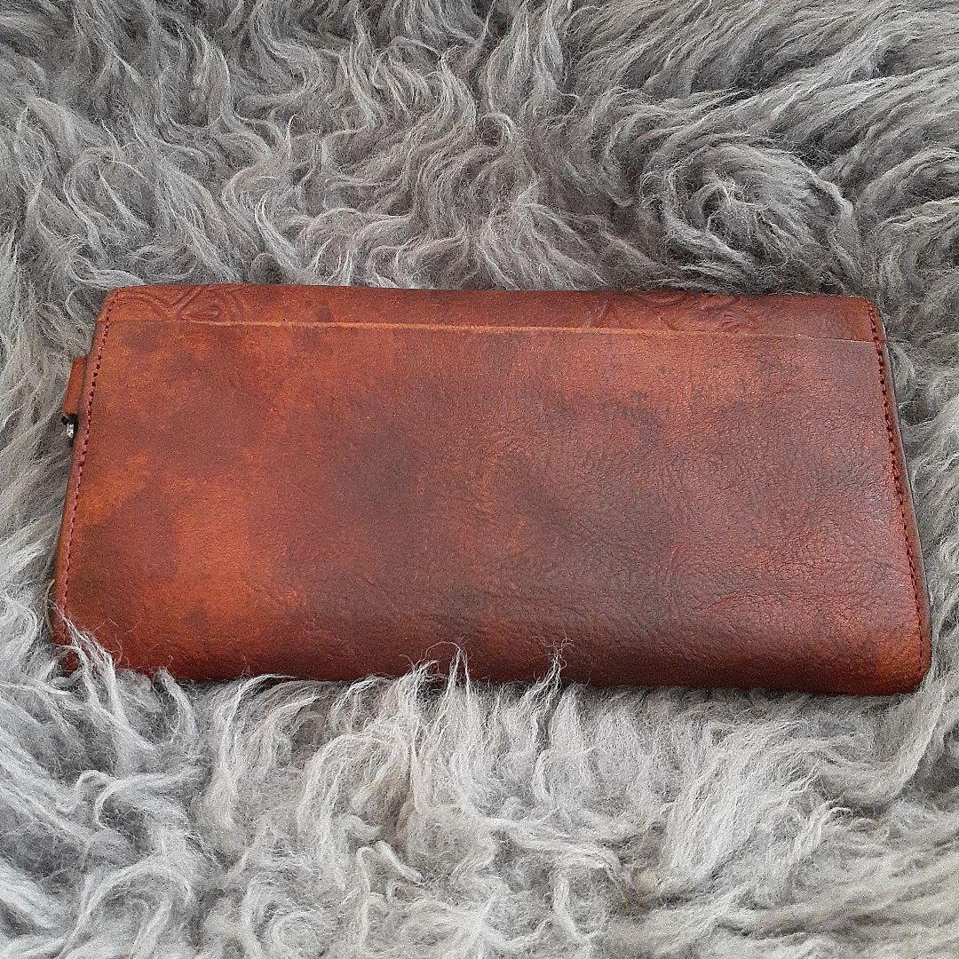 Bloody Mary ブラウン レザー 長財布 財布 長財布 メンズ レディース 本革 ジェントルマン ラウンド