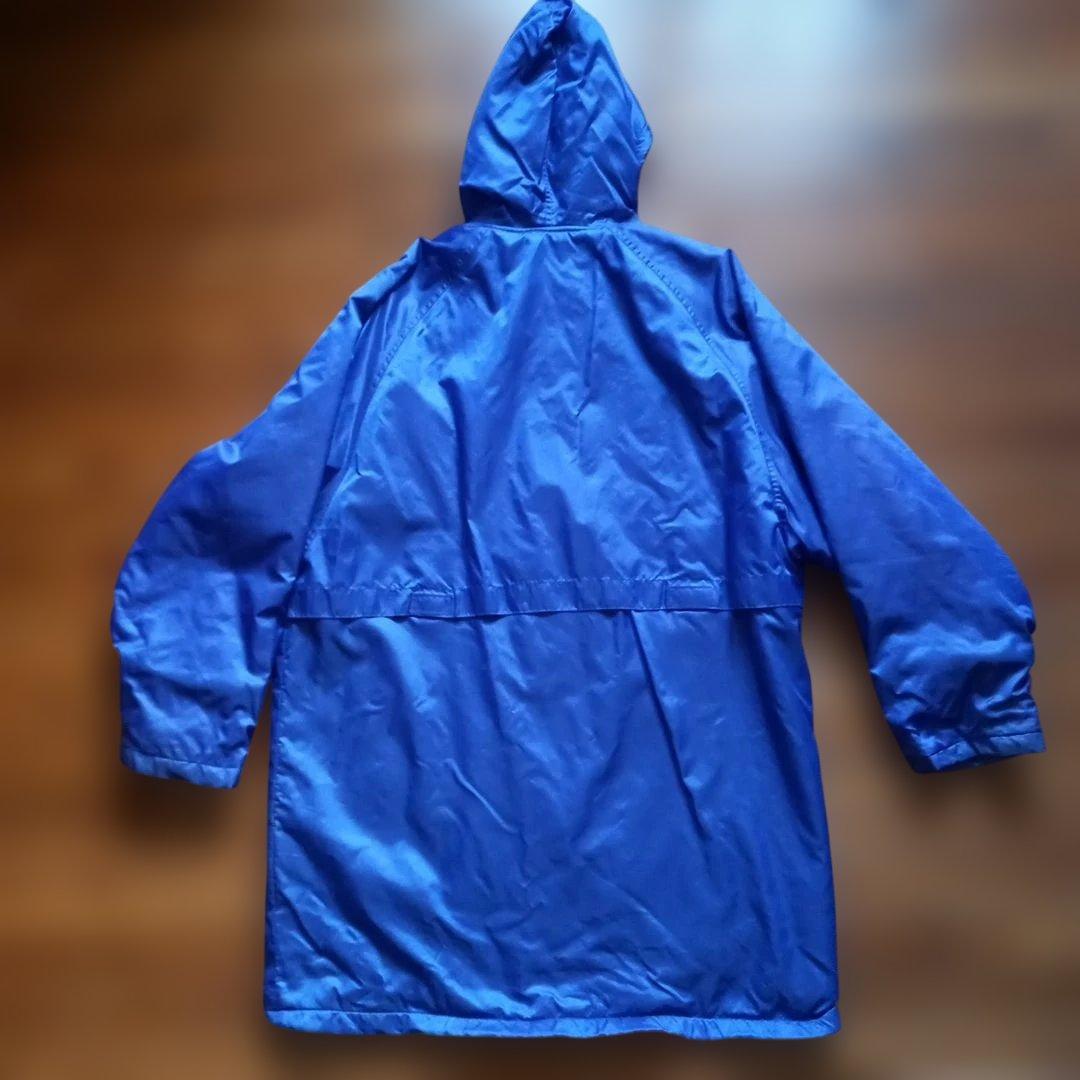青色 フード付き ベンチコート - メルカリ
