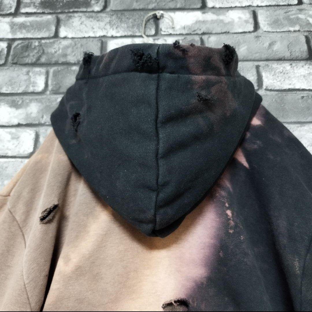 adidas 鬼フェード 襤褸 ボロスウェット フーディー 退色 boro - メルカリ