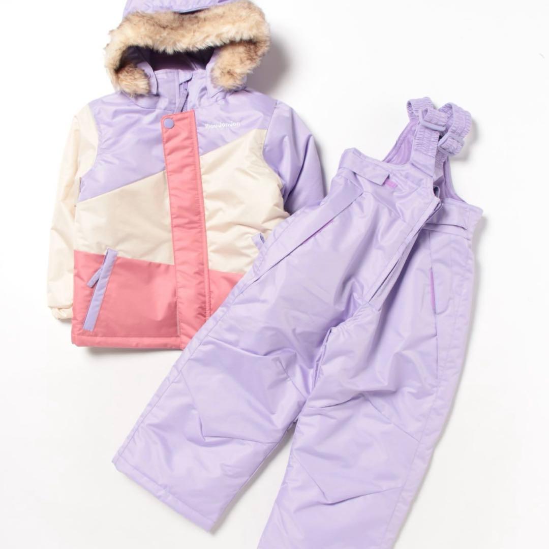 試着のみ　moujonjon スキーウェア 上下セット 130 moujonjon（ムージョンジョン） スキーウェア キッズ 上下 セパレート