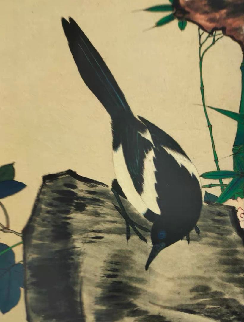 中国画 水墨画 于非闇《四喜図》中堂画｜掛け軸・実物撮影 - メルカリ