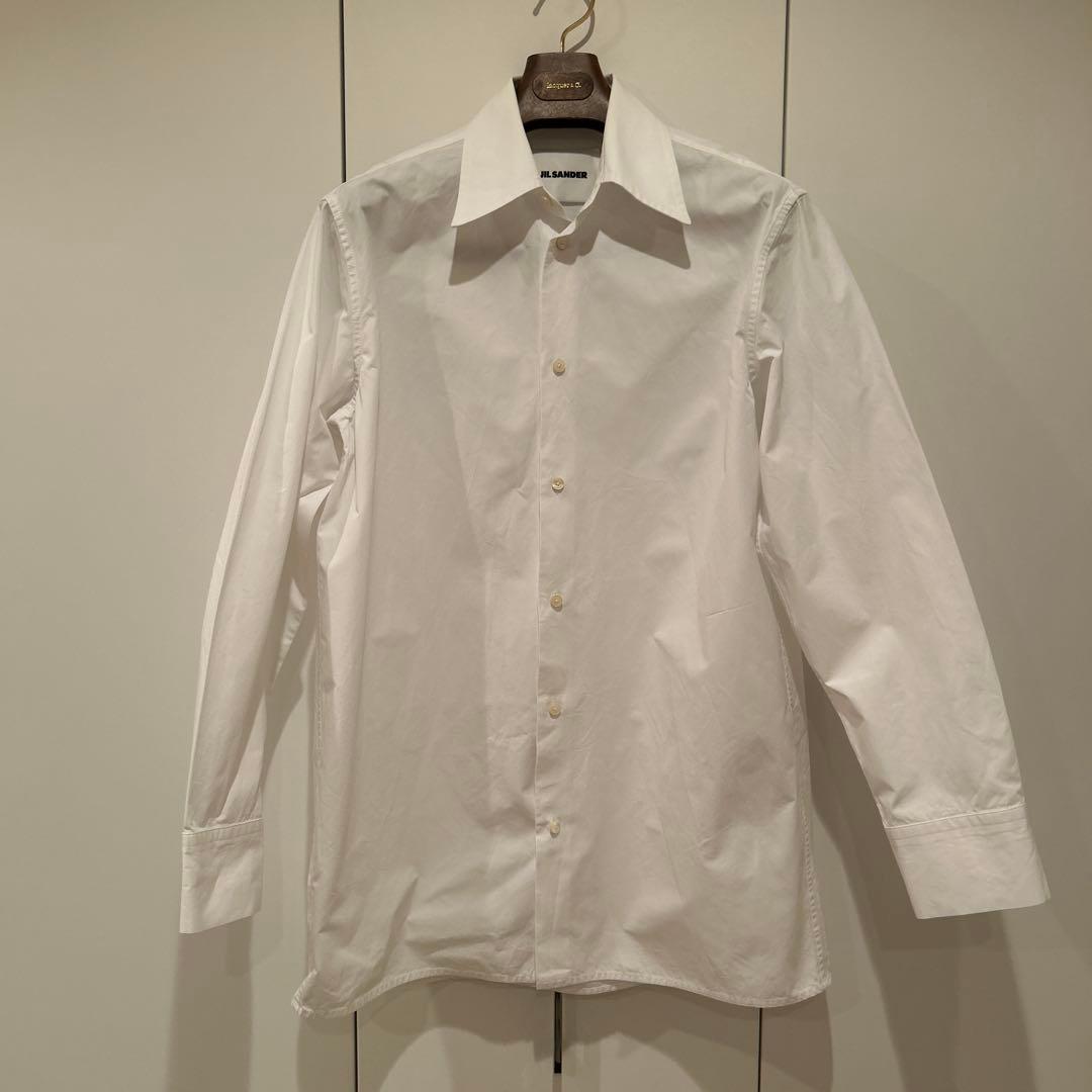 JIL SANDER ホワイト長袖シャツ JIL SANDER White Button Up Shirt Long Sleeve Unusual Collar Size