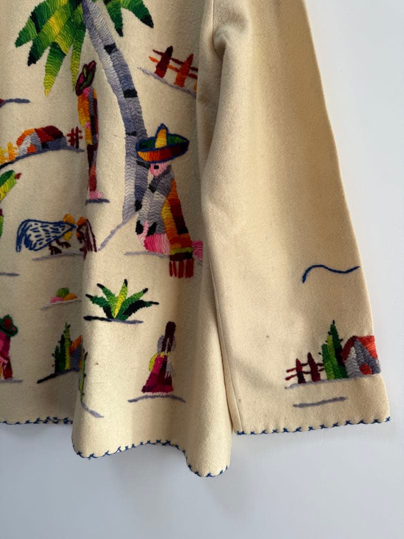 50s 60s 刺繍 メキシカンジャケット クリーム hooked toro - メルカリ