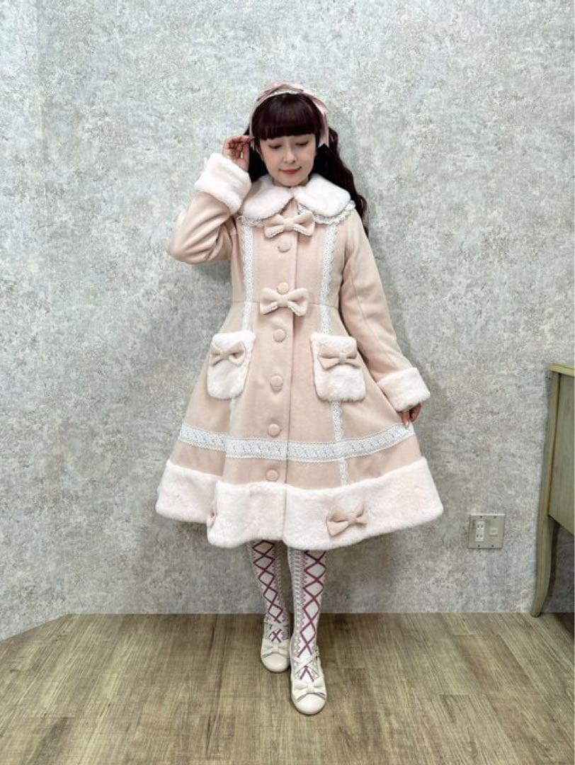 axes femme kawaii スノー ドルチェ コート ピンク - メルカリ