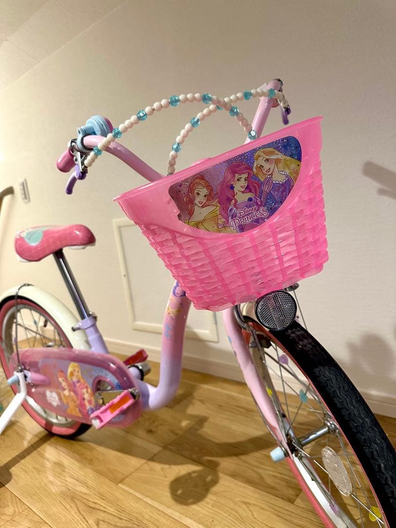 【美品】ディズニープリンセス 幼児用自転車 《18インチ》