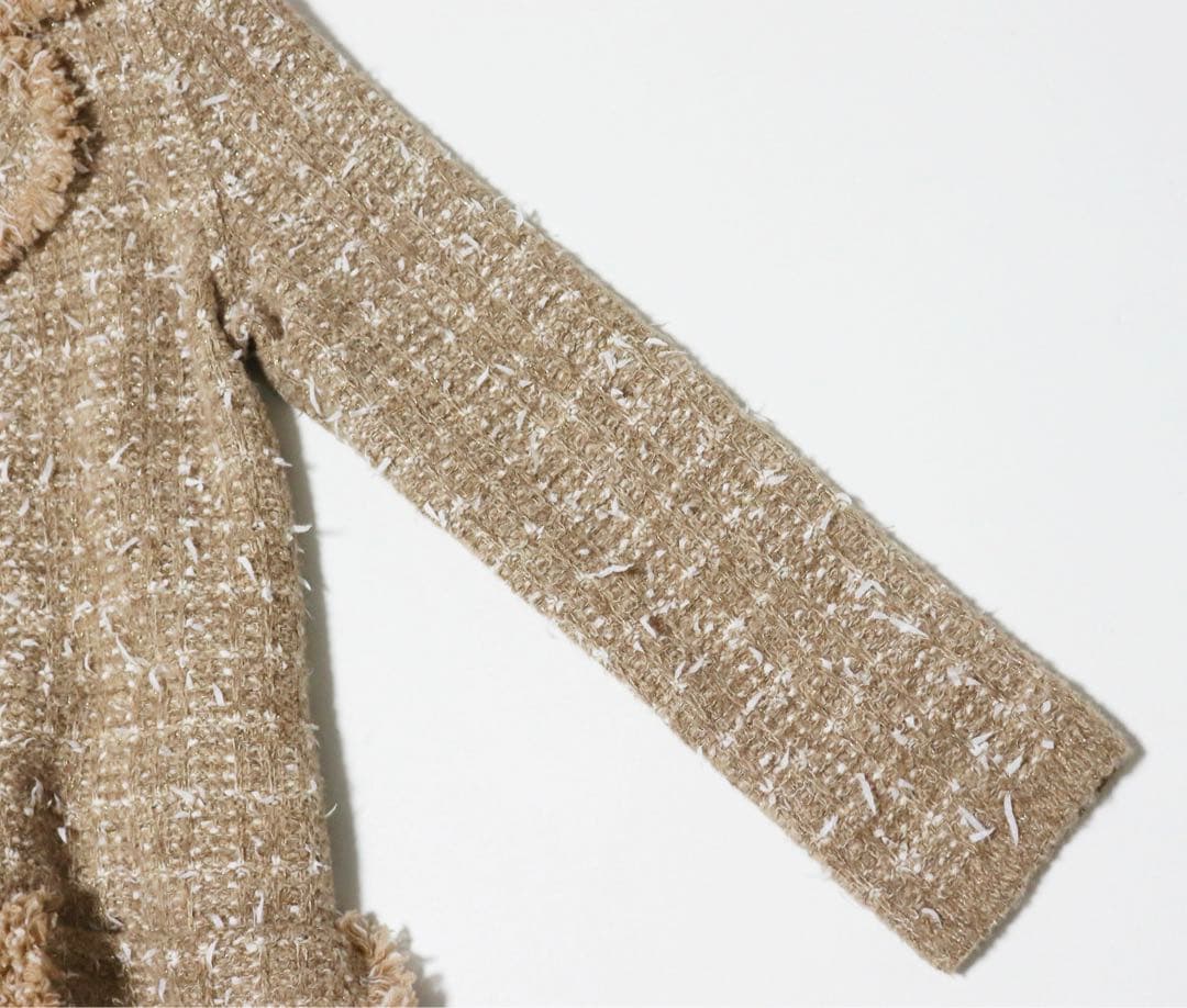 《BRUNO MANETTI -レリアン-》新品 ラメツイードコート 42(L)