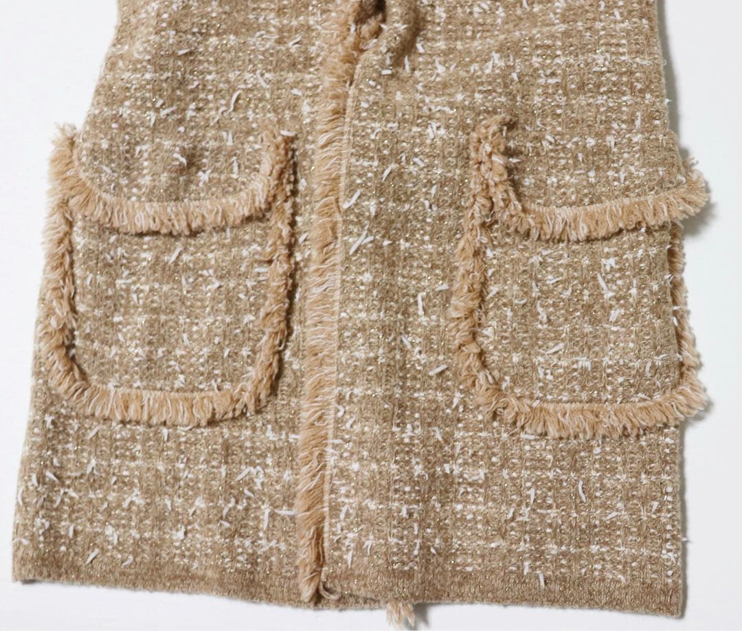 《BRUNO MANETTI -レリアン-》新品 ラメツイードコート 42(L)