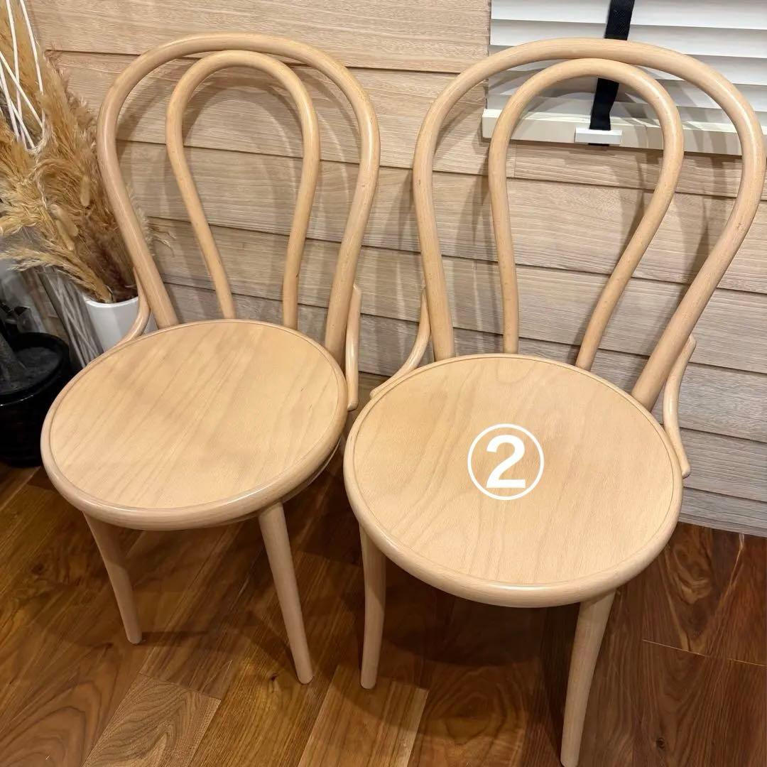 ②【美品】曲げ木ダイニングチェア TON チェコ トーネット 4524370436222set.jpg