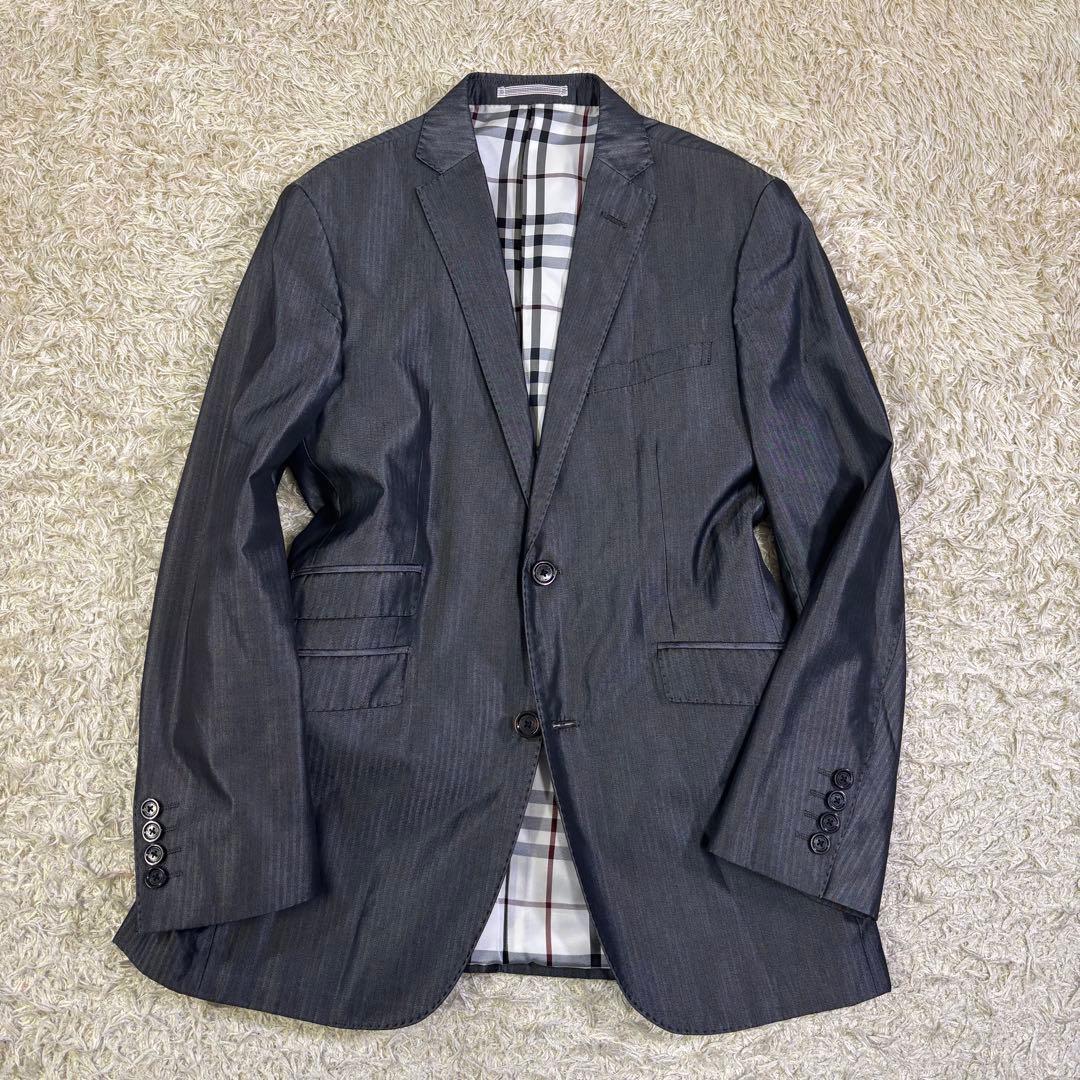 バーバリーブラックレーベル グレンチェック ストライプ チェック柄