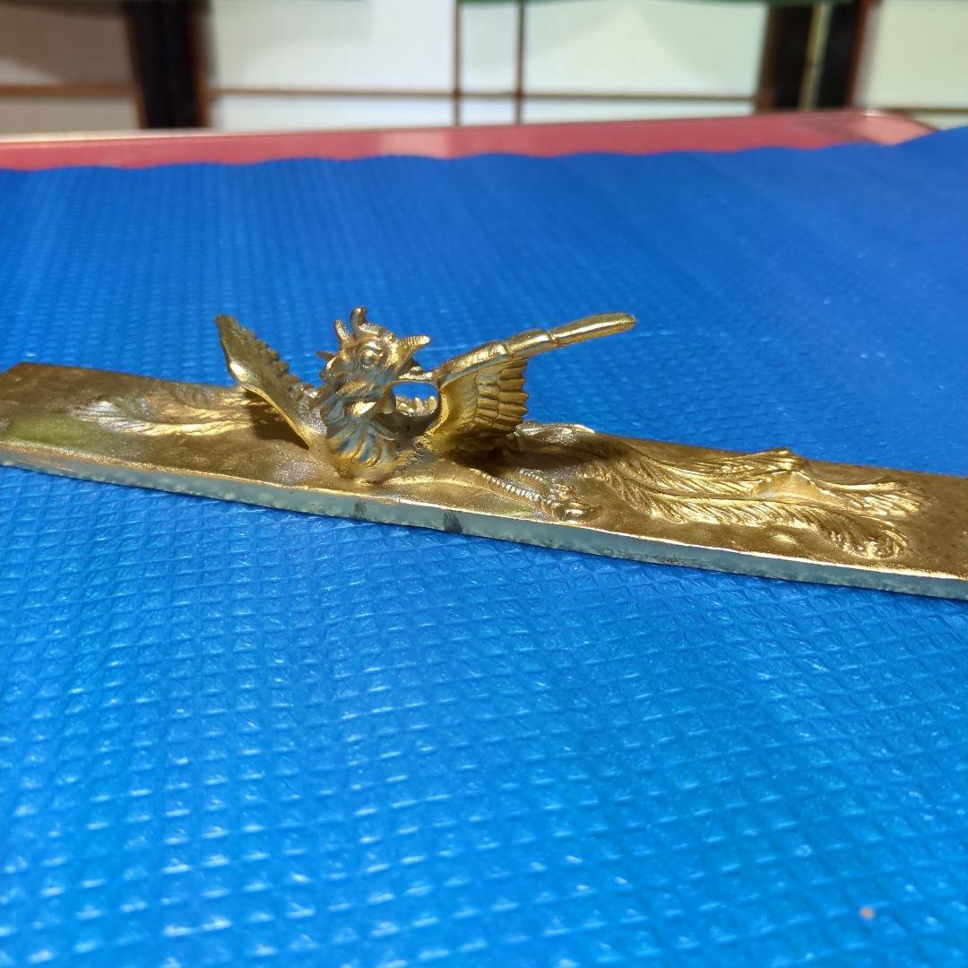 鳳凰彫刻 金属製 工芸品、二上元威作、文鎮 - メルカリ