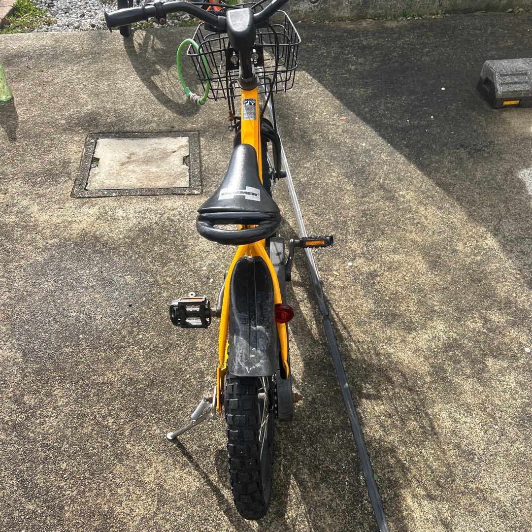 HUMMER 子供用自転車 イエロー 前カゴ付き - メルカリ