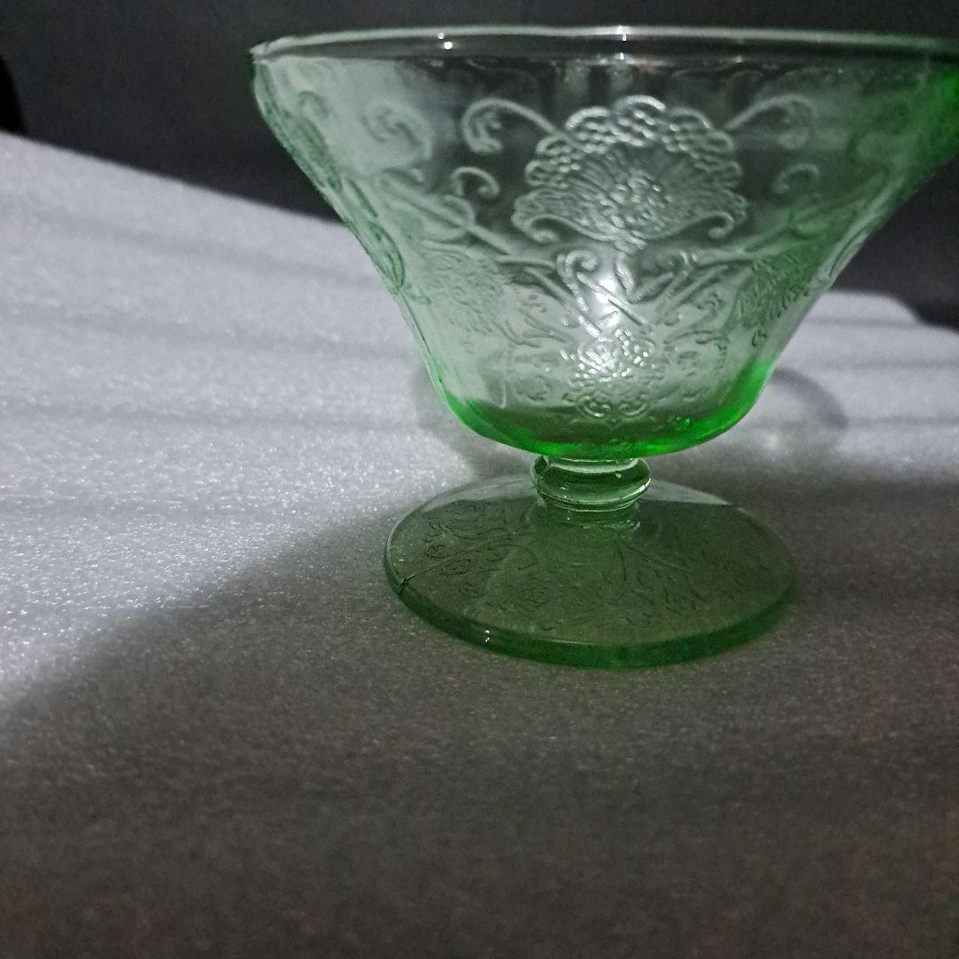 ウラン硝子 デプレツシヨングラス ファイヤーキング社 1933年頃 プレス