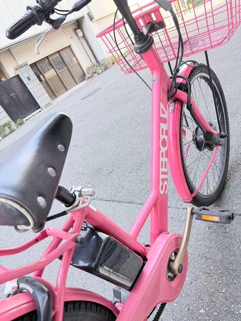 大阪府 ブリヂストン 電動アシスト自転車 ピンク