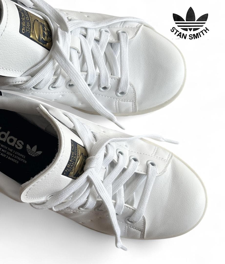 未使用級 アディダス スタンスミス ゴルフシューズ 白✕ネイビー 23.5cm
