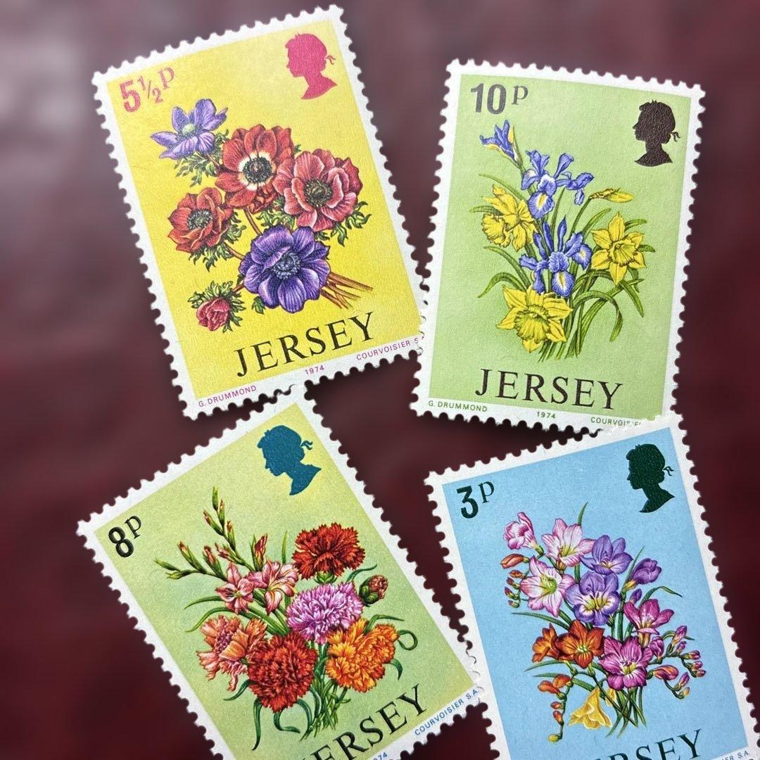 77033セール現品限　外国切手　英領ジャージー諸島発行植物花4種揃 マーシャル諸島 | ☆外国切手アウトレット☆,植物,花・木 | 切手の専門