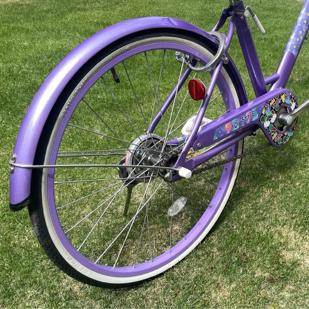 子供用自転車】引き取り限定 22インチ 自転車 紫 小学生 女の子 - メルカリ