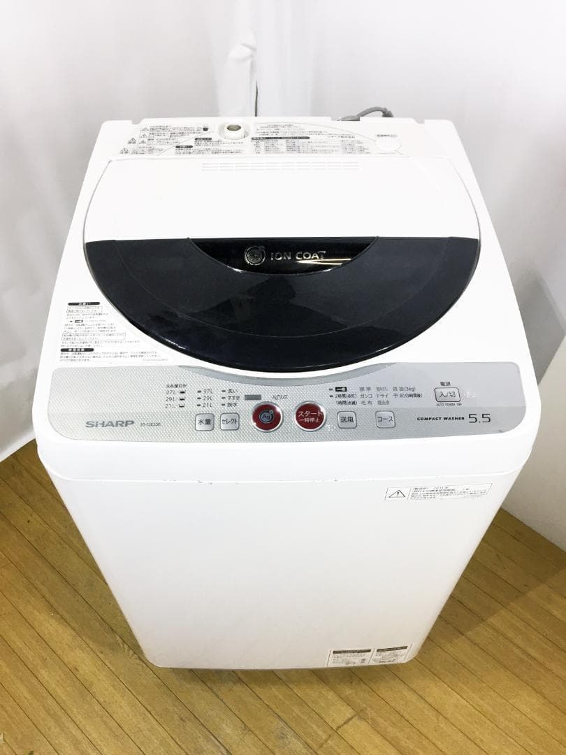 美品 中古★SHARP 5.5kg 洗濯機【ES-GE55K-B】