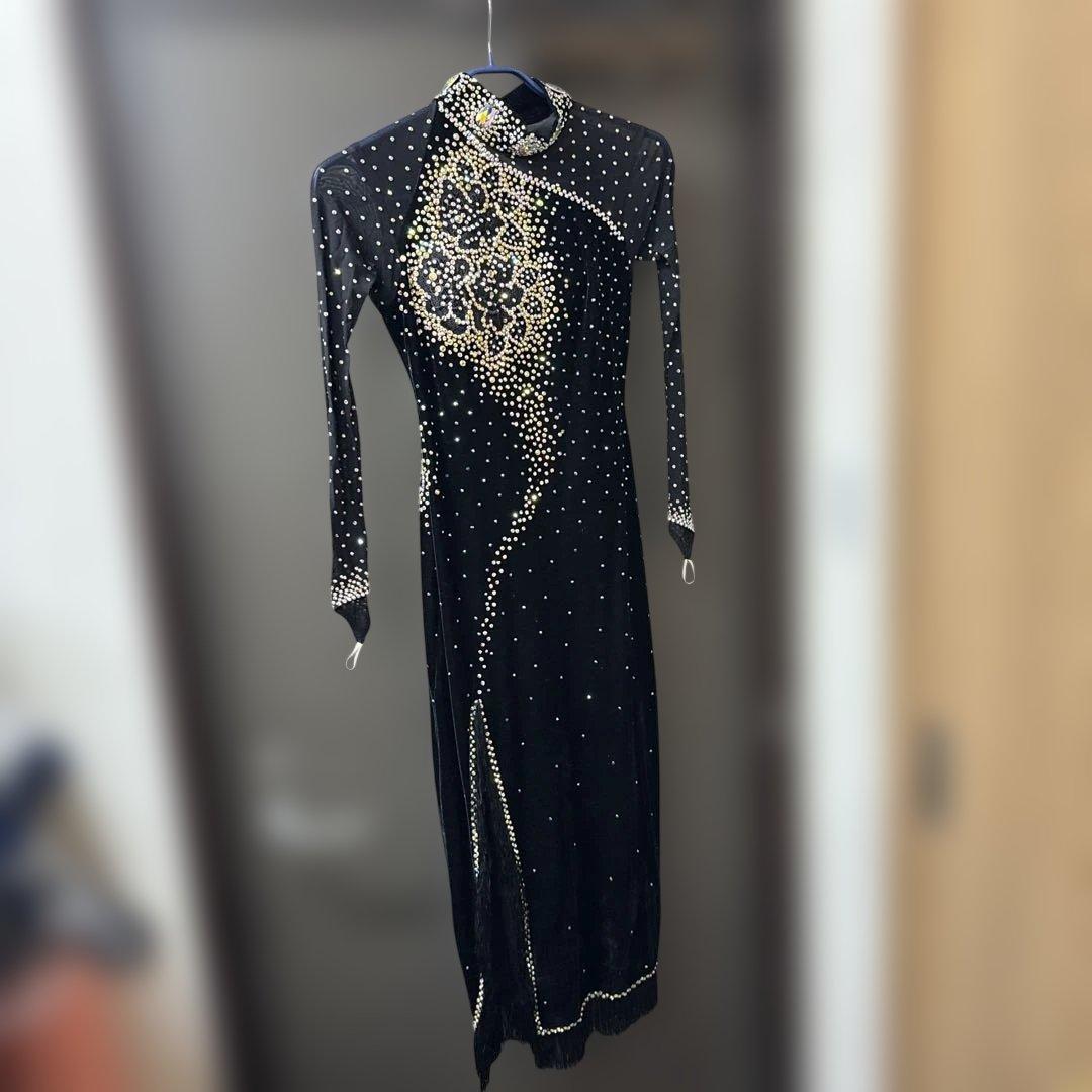 【サイズ不明】社交ダンス　ドレス　パーティ　黒 d1493d3.jpg