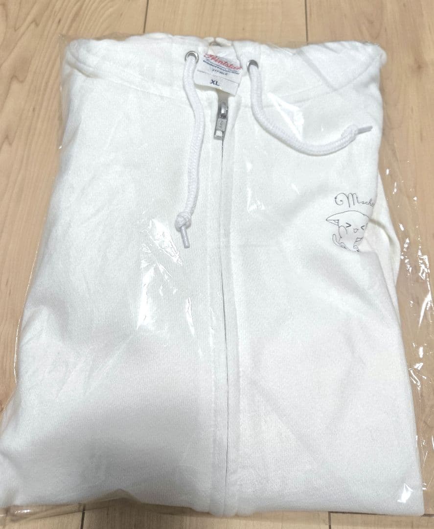 桃豆こまもち　ビッグプリントパーカー　XL