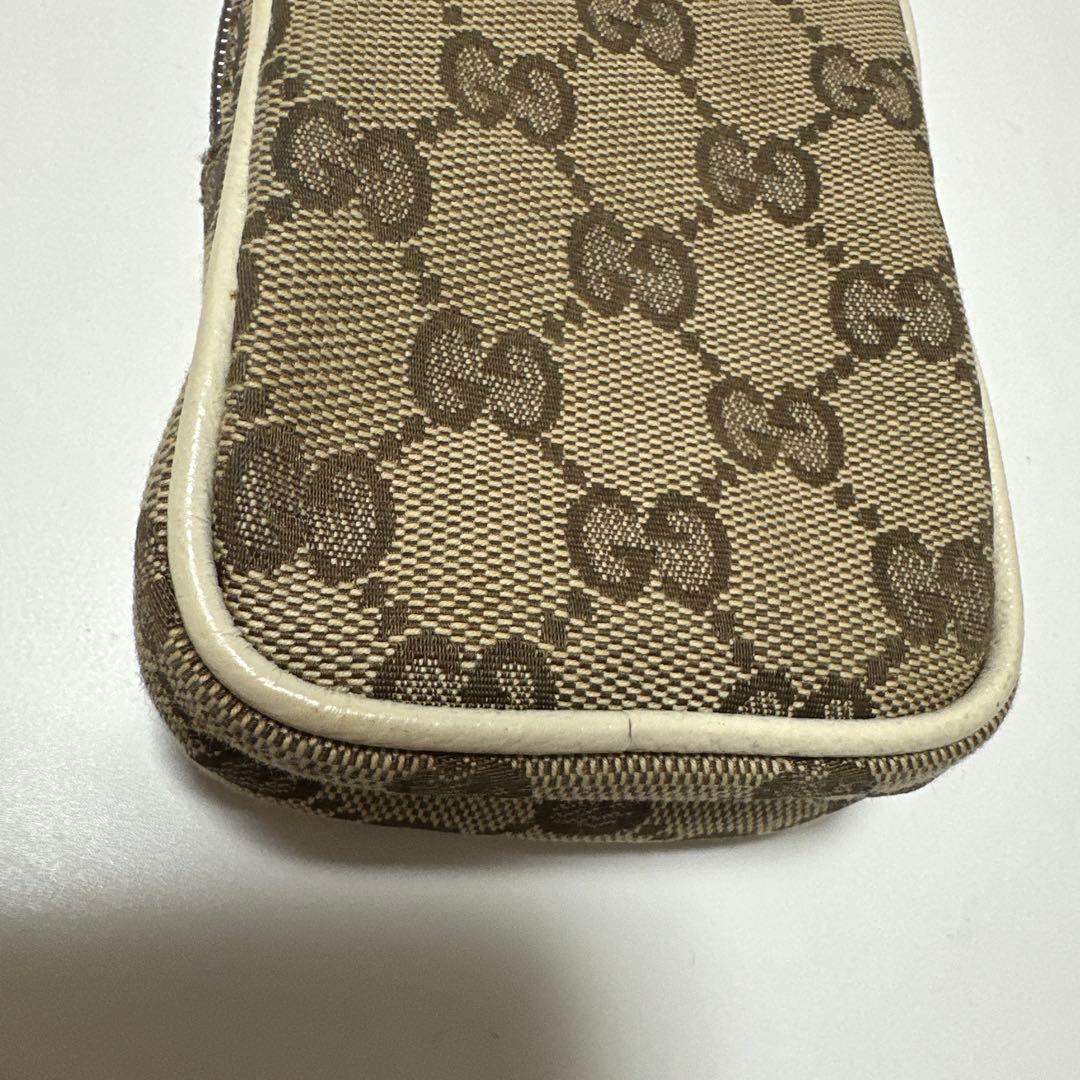 GUCCI GGパターン ポーチ ベージュ・ブラウン - メルカリ