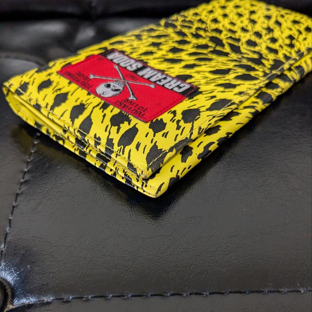 ピンクドラゴン クリームソーダ ヒョウ柄 長財布 ロカビリー ブラック