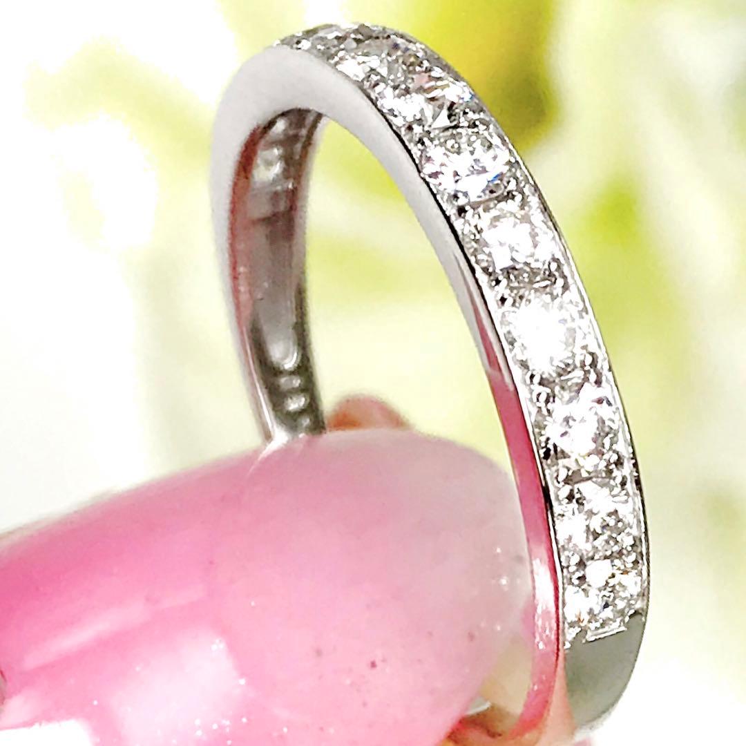 0.50ct 上質天然ダイヤモンド　PT950 エタニティリング