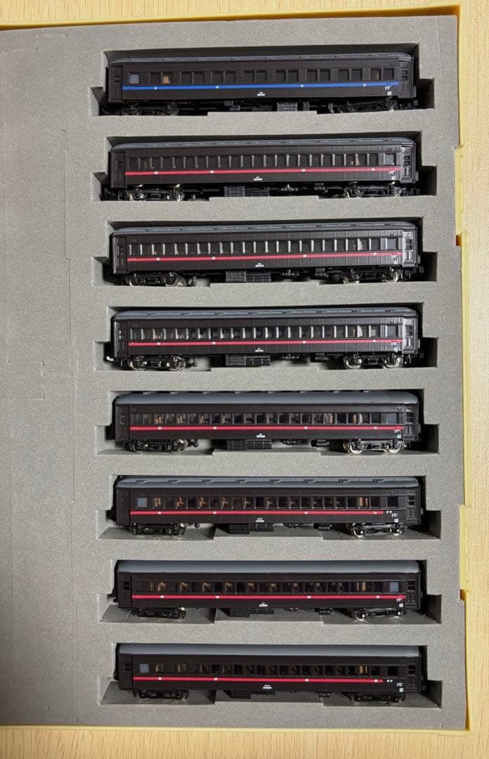 MODEMO旧型客車 急行列車8両セット 国鉄 20m級旧型客車 急行列車8輛セット (ぶどう色1号) (8両セット